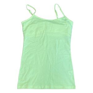 SO Camisole Bright Yellow Sleeveless Spaghetti Strap Shelf Bra M